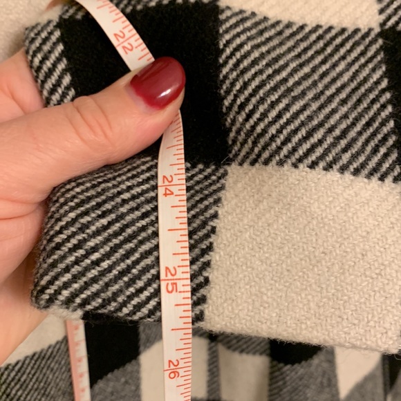 Black and White Wool Coat EUC - Picture 6 of 16
